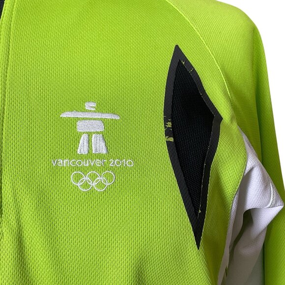 Sunice Vancouver 2010 Winter Olympics Official Merchandise 1/4 Zip Lime Jacket M - Picture 3 of 12